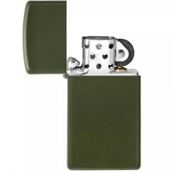 Запальничка бензинова вузька Zippo SlimⓇGreen Matte матовий зелений (1627)
