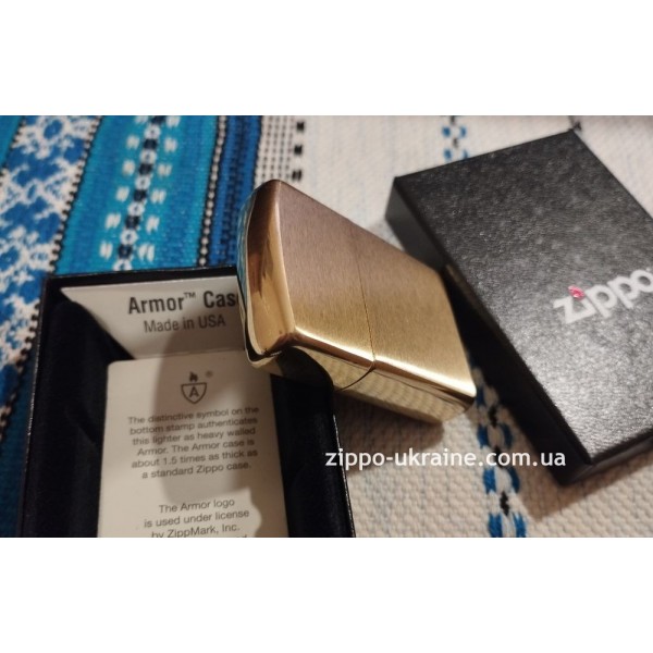  Запальничка Zippo Brushed Brass Armor (168)