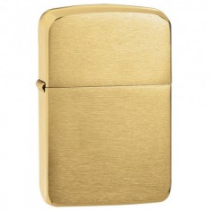 Зажигалка Zippo Brushed Brass 1941B, матовая латунь, дизайн 1941 года.