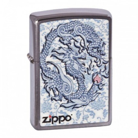 Зажигалка Zippo Dragon Reg Brush Chrome 200.593