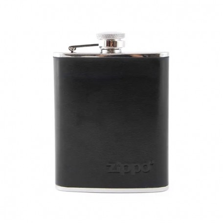 Фляга Zippo сталева чорна шкіра 180 мл 6 OZ (2005269)