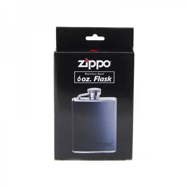 Фляга Zippo сталева чорна шкіра 180 мл 6 OZ (2005269)