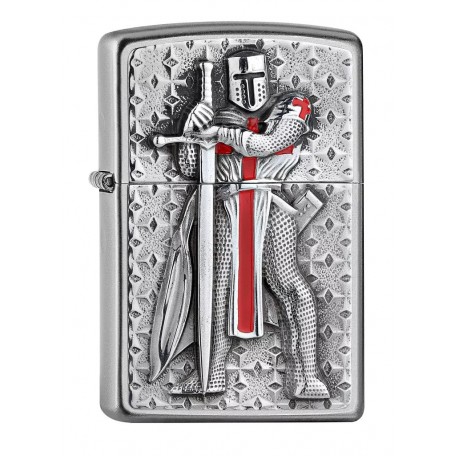 Зажигалка бензиновая ZIPPO Templar Chrome Рыцарь тамплиер хром (2005918)
