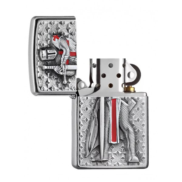 Запальничка бензинова ZIPPO Templer Chrome Рицар тамплієр хроом (2005918)
