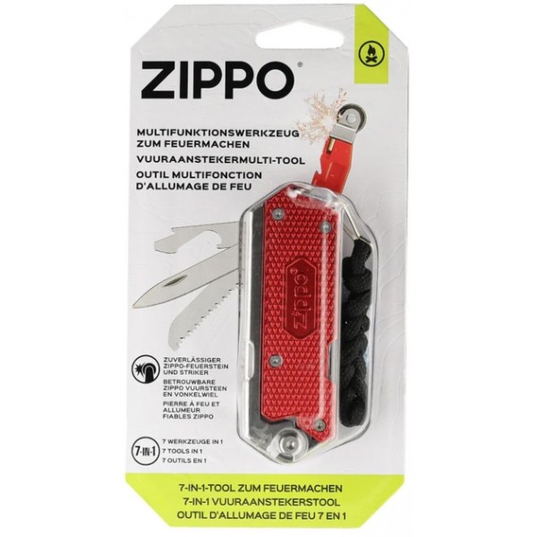 Ніж мультитул 7 в 1 для аварійного розведення вогню Zippo Fire Starting Multi-Tool блістер, картон (2007553)