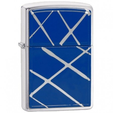 Зажигалка Zippo String Paint-Синий Матовый Хром 20177