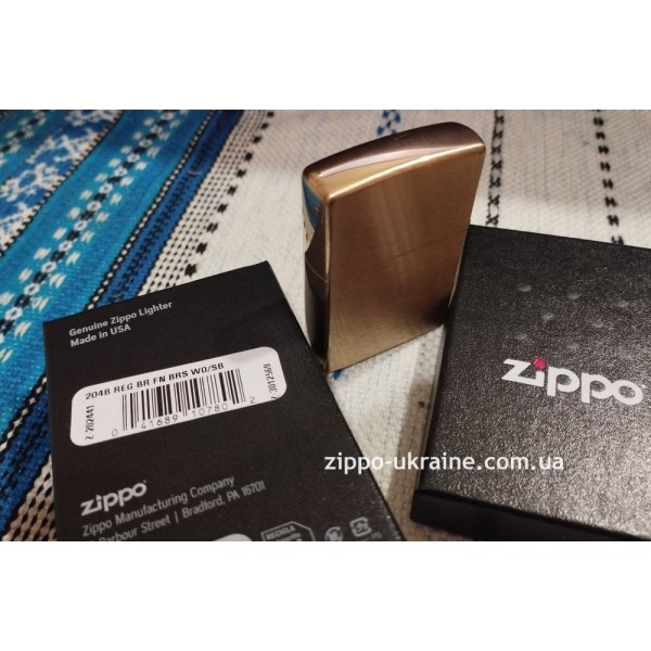  Запальничка Zippo Brushed Brass 204B