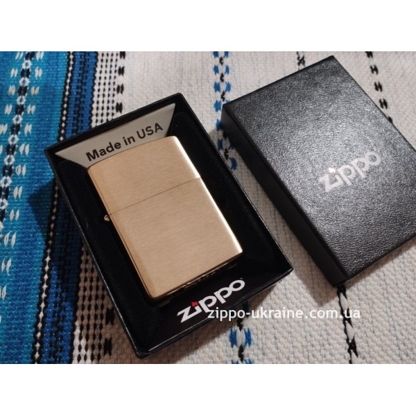  Запальничка Zippo Brushed Brass 204B