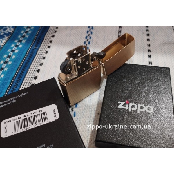  Запальничка Zippo Brushed Brass 204B