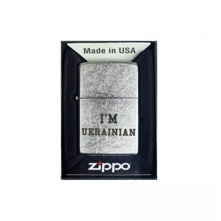 Запальничка бензинова Zippo Ukraine Classic Street Chrome гравіювання 207 IMU
