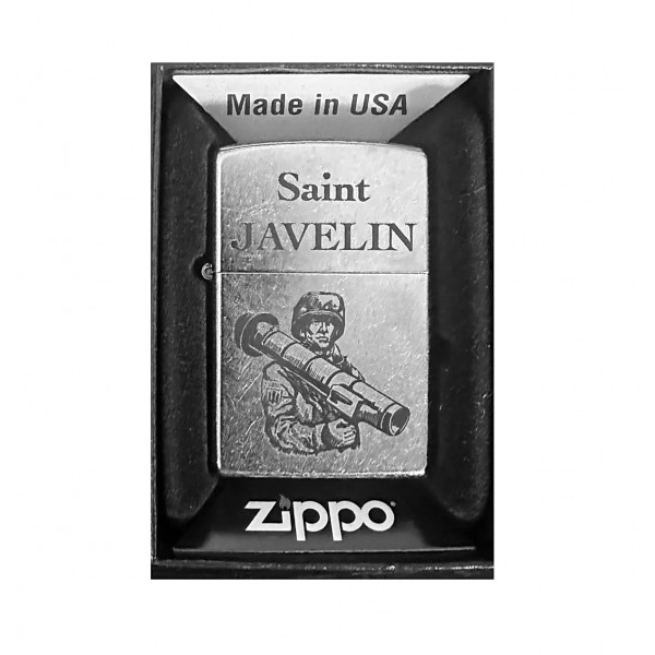 Запальничка Zippo Ukraine Classic Street Chrome гравіювання Saint Javelin хром (207 J)
