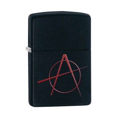 Запальничка Zippo 218, Black Matte Anarchy, 20842