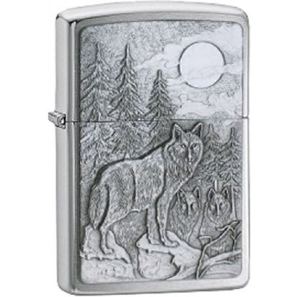  Запальничка Zippo Timberwolves Emblem Brushed Chrome Timberwolves 20855