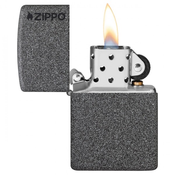Запальничка Zippo 211 ZL IRON STONE Zippo Logo