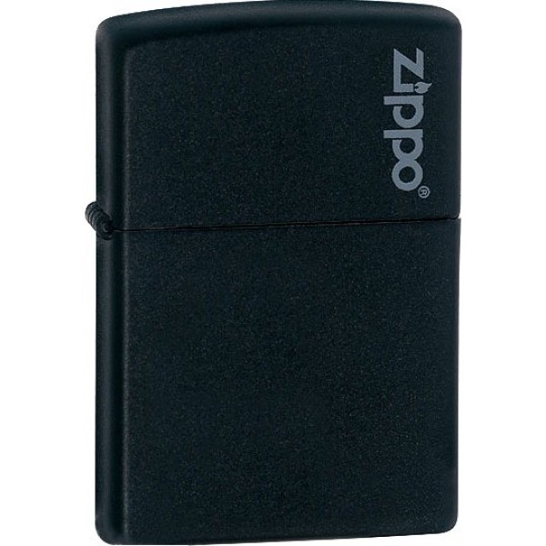  Запальничка Zippo Black Matte With Logo 218 ZL