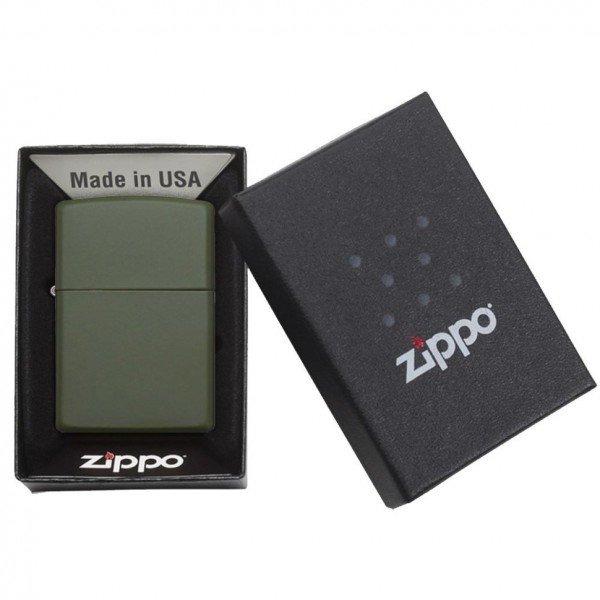 Запальничка Zippo REGULAR GREEN MATTE