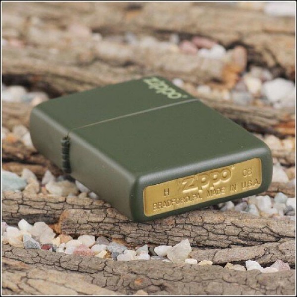 Запальничка Zippo 221 Green Matte, LOGO 221ZL