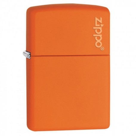 Zippo Classic Orange Matte Zippo Logo 231ZL зажигалка тонкая матовая оранжевая