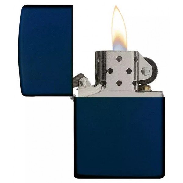 Запальничка бензинова Zippo Classic Navy Blue Matte синя (239)