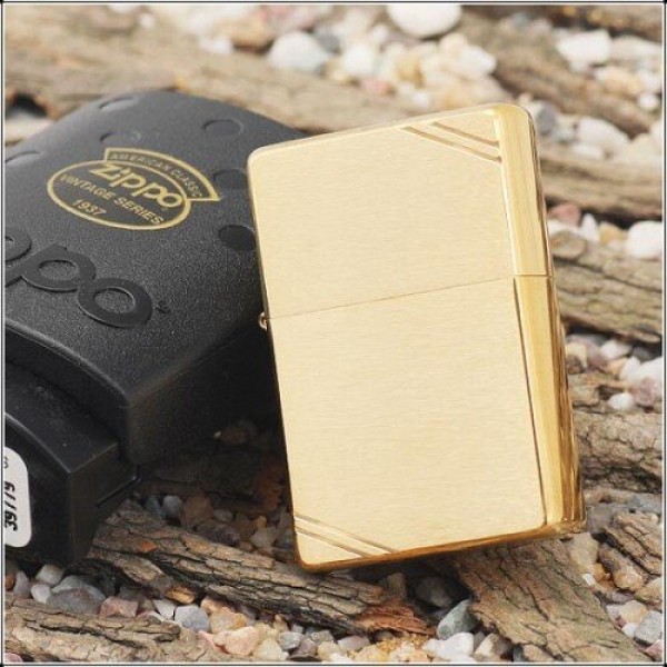 Запальничка Zippo Vintage Brushed Fin Brass 240