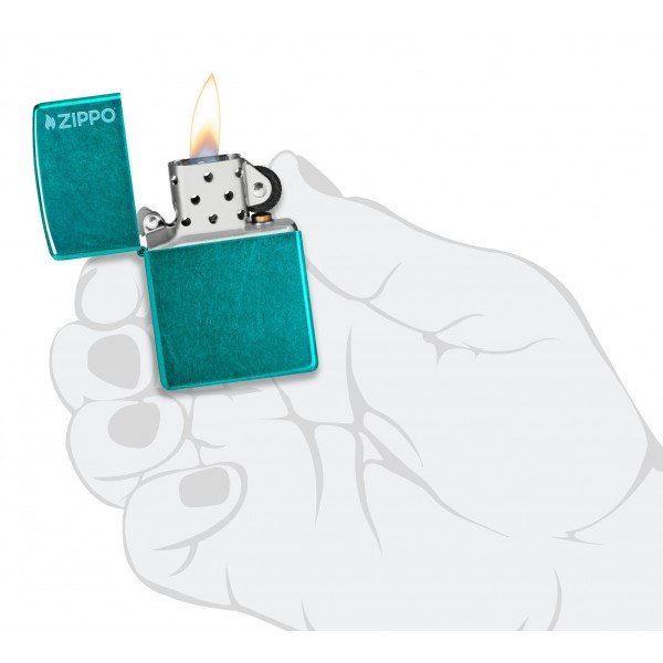 Запальничка Zippo Classic Candy Teal Zippo Logo 24004ZL