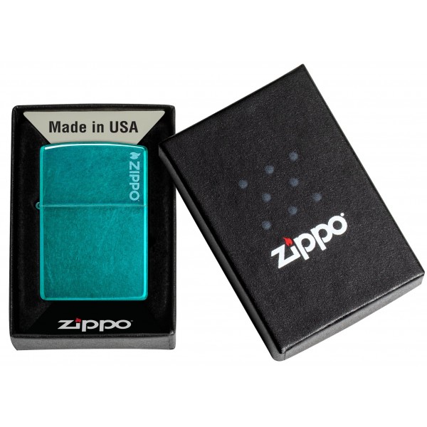 Зажигалка Zippo Classic Candy Teal Zippo Logo 24004ZL