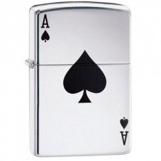  Запальничка Zippo 24011 Reg Hi Polish Chr Lucky Ace сіра 24011