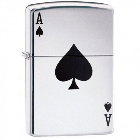  Запальничка Zippo 24011 Reg Hi Polish Chr Lucky Ace сіра 24011