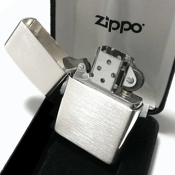 Колекційна срібна запальничка Zippo Armor Brushed Finish Sterling Silver (27zippo)