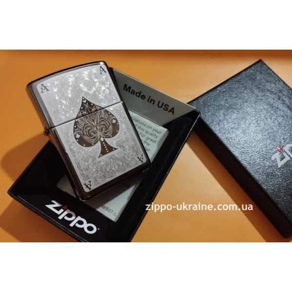 Зажигалка Zippo 150 Ace Filigree Черная (Zippo 28323)