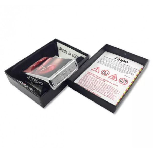 Запальничка бензинова ZIPPO Lips & Cherries High Polish Chrome, полірований хром (28655)