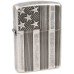  Запальничка Zippo 28974 Flag Armor Antique Silver Plate Срібляста