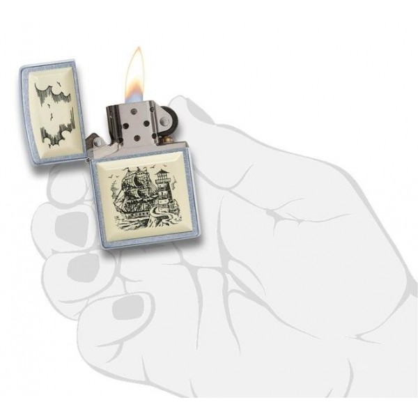 Запальничка Zippo 207 Scrimshaw Ship 29397