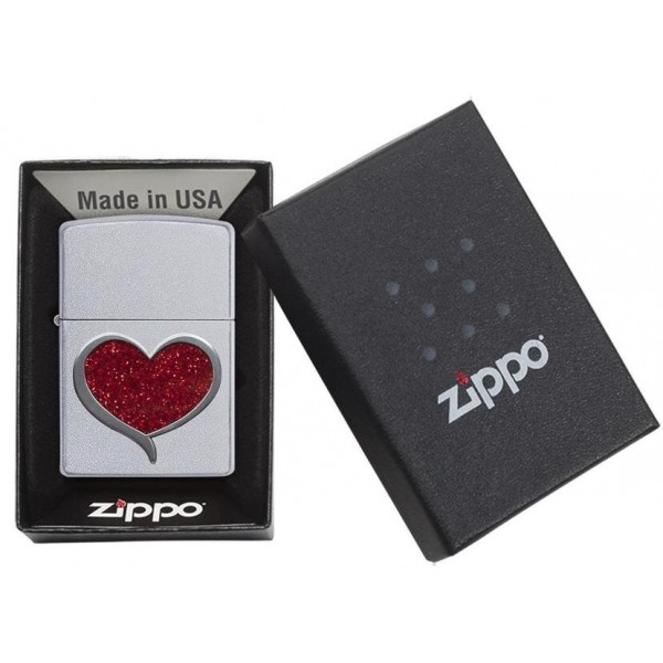 Запальничка Zippo 205 Glitter Heart 29410