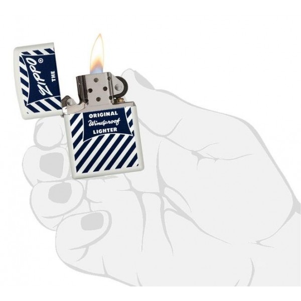 Запальничка Zippo 214 Blue White 29413