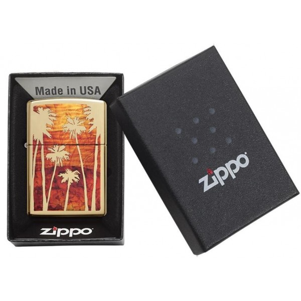 Запальничка Zippo 254b Fuzion Palm Tree Sunset 29420