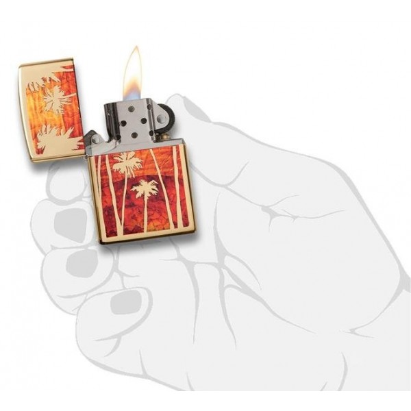 Запальничка Zippo 254b Fuzion Palm Tree Sunset 29420
