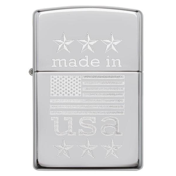 Запальничка Zippo 250 Made In Usa With Flag 29430