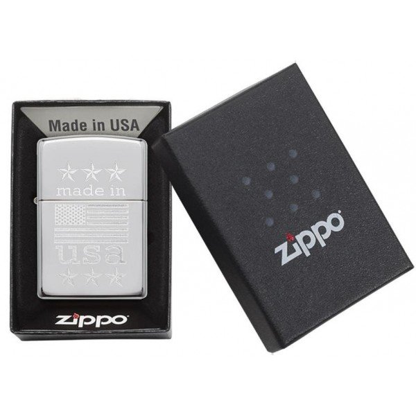 Запальничка Zippo 250 Made In Usa With Flag 29430