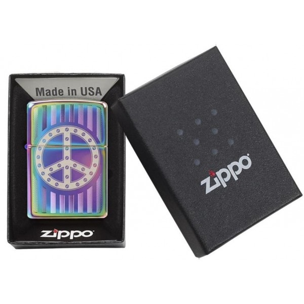 Запальничка Zippo 151 Rivet Peace Sign 29435