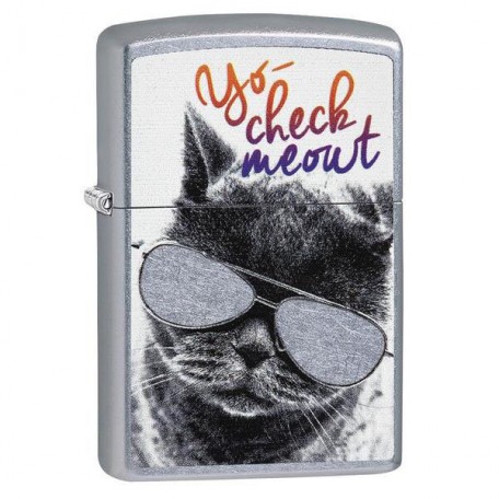 Запальничка Zippo 207 Cat With Glasses Design 29619
