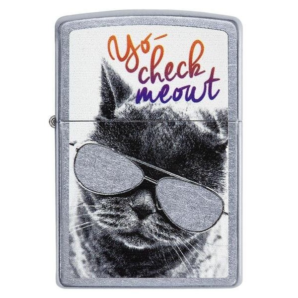 Запальничка Zippo 207 Cat With Glasses Design 29619