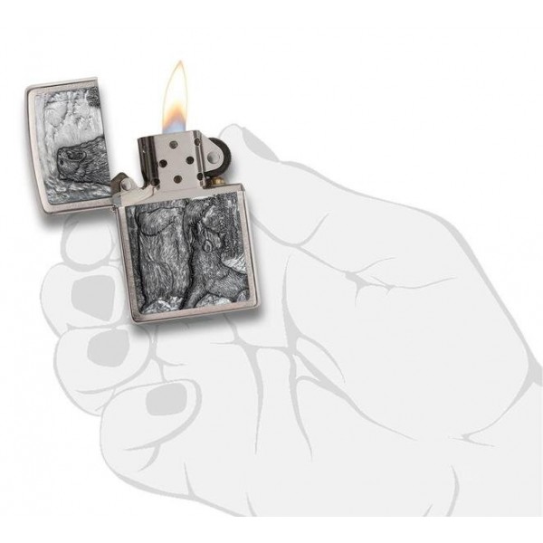 Запальничка Zippo 200 Bear Vs Wolf 29636