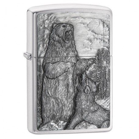 Зажигалка Zippo 200 Bear Vs Wolf 29636