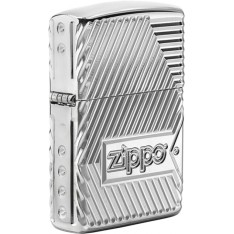 Запальничка колекційна армована Zippo Bolts Armor High Polish Chrome (Zippo 29672)