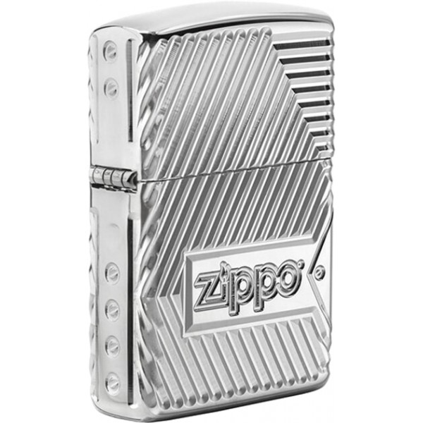 Запальничка колекційна армована Zippo Bolts Armor High Polish Chrome (Zippo 29672)