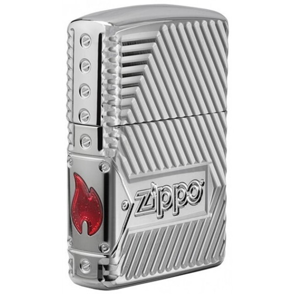 Запальничка колекційна армована Zippo Bolts Armor High Polish Chrome (Zippo 29672)