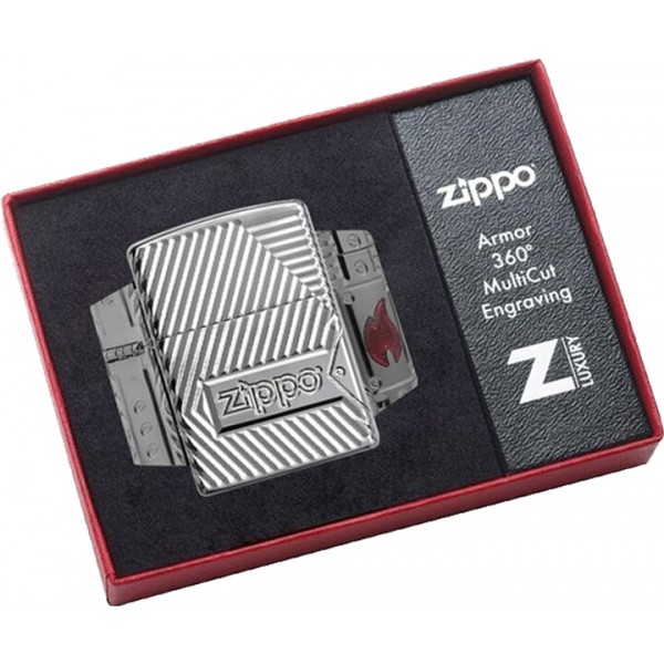 Запальничка колекційна армована Zippo Bolts Armor High Polish Chrome (Zippo 29672)