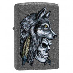 Запальничка Zippo 211 Wolf Skull Feather Design 29863