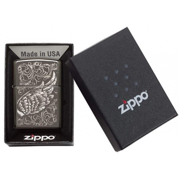 Запальничка Zippo 150 Filigree Flame And Wing Design 29881